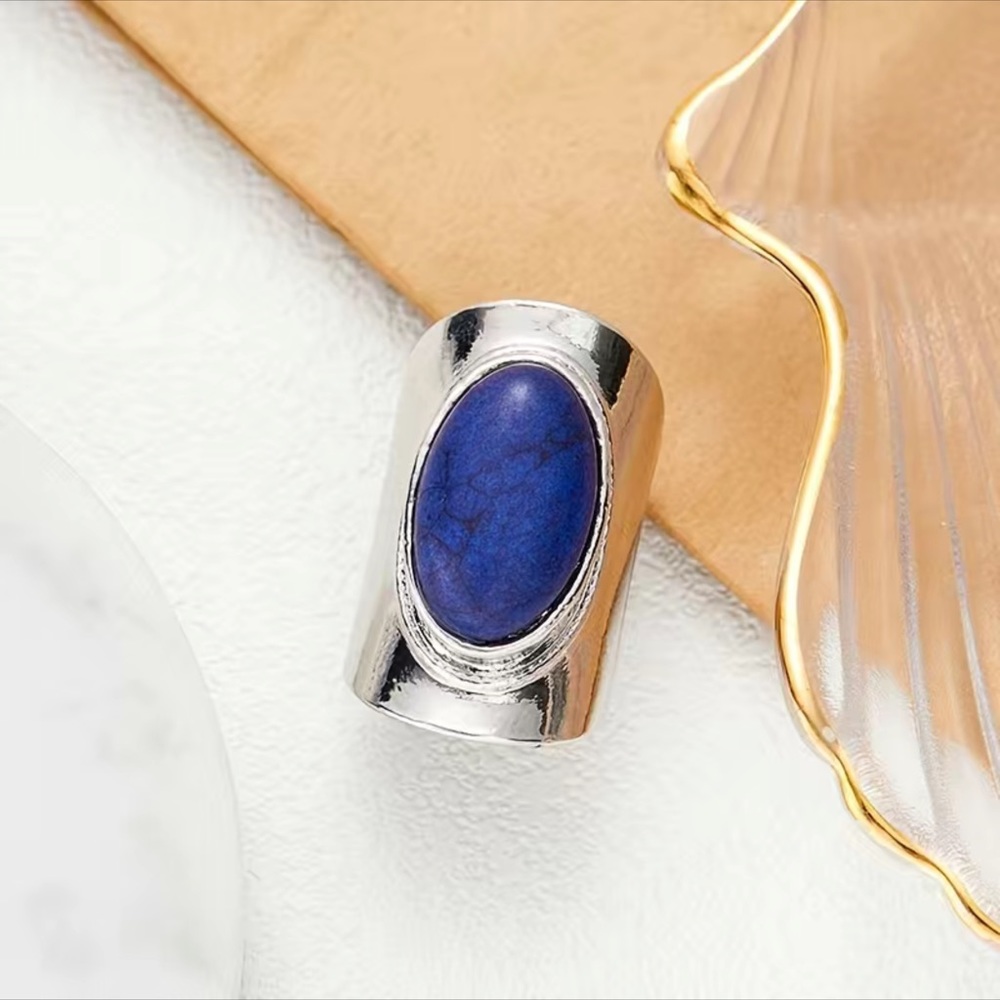 BLUE STONE  RING - Picture 3 of 12